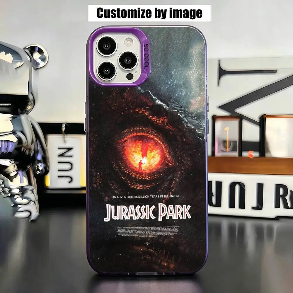 

J-Jurassic Park Dinosaur W-World LOGO PhoneCase For iPhone 17,16,15,14,13,Plus,Pro Max,XS,Colorful Silver Phone case Funda Cover