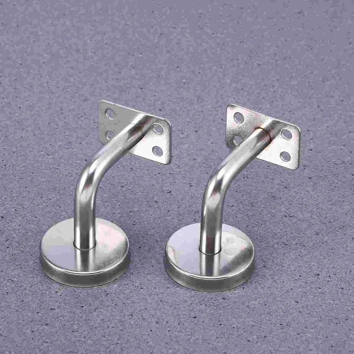 Hand Rail Brackets for Stairs Armrest Bolts Handrail Support Round Silver Bannister