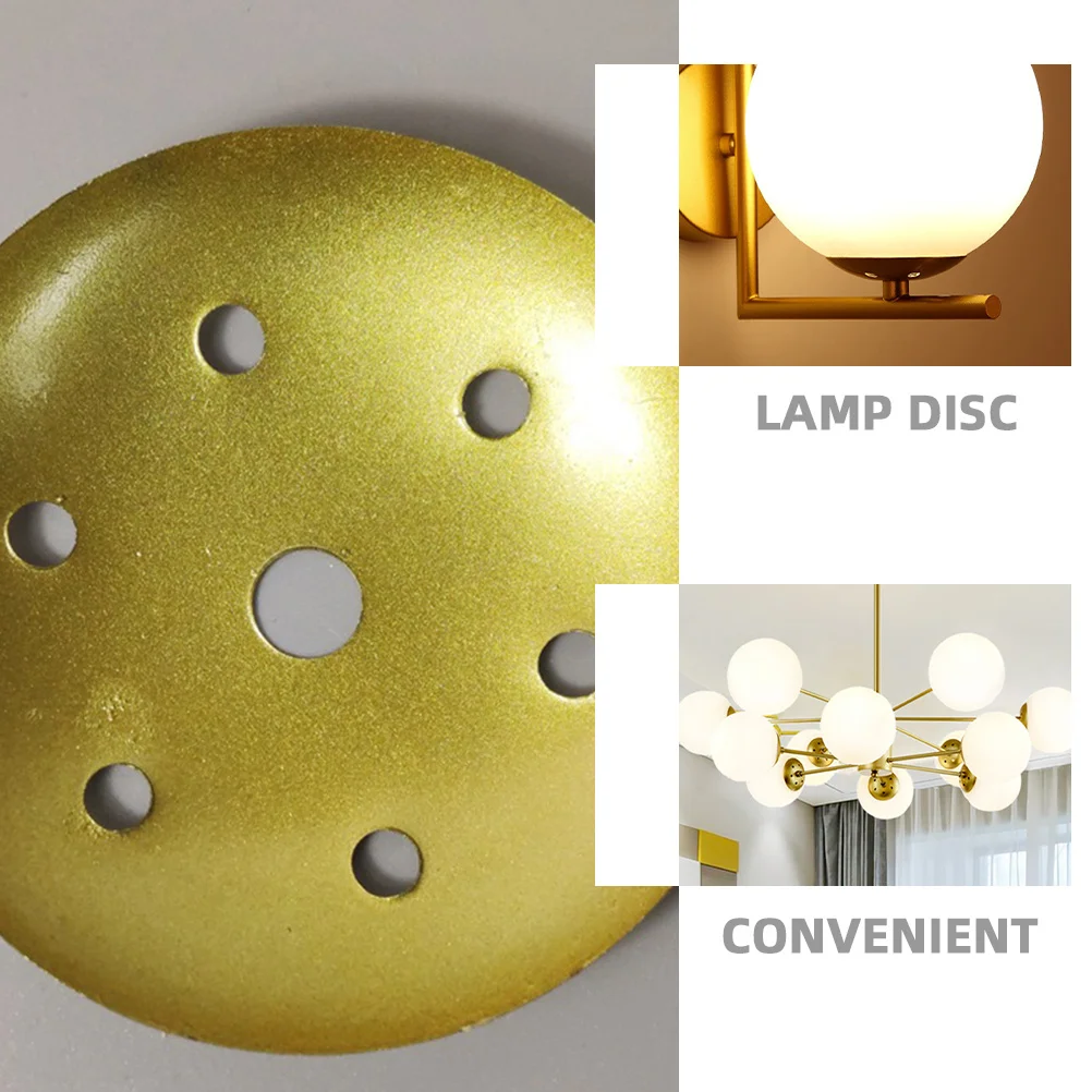 

10Pcs Fly Saucer Glass Chandelier Parts Ceiling Lamp Disc Metal Base with Heat Dissipation Hole for Easy Installation Lighting