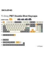 SKYLOONG PBT 137 Keycaps Ti-Gray OEM Profile Double Shot Mechanical Keyboard Accessories