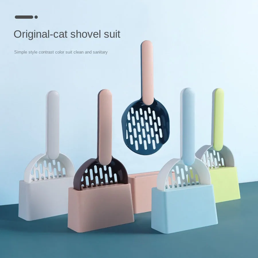 Advanced Cat Litter Shovel Set, Kitten Poop Cleaning Pet Shovel Cleaning Toilet Set, Convenient Cleaning Poop - Durable and Lightweight Pet Cleaning