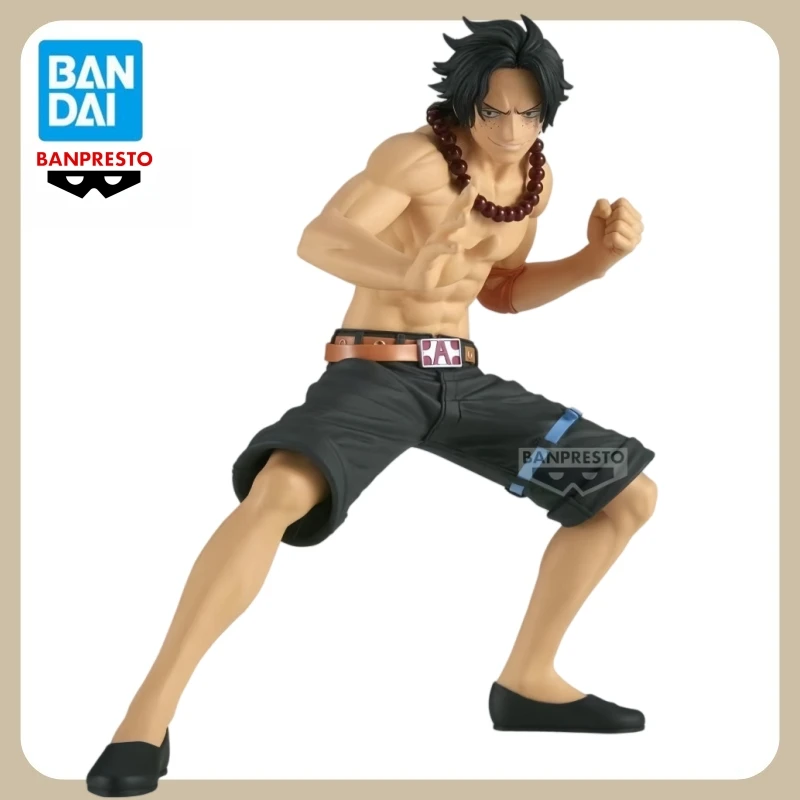 

100% Bandai Official Genuine Banpresto BRC ONE PIECE Portgas D Ace Battle Moment Toys Figures Anime Statue Model Collections