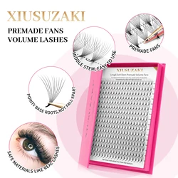 XIUSUZAKI 16Lines Premade Volume Fans Eyelashes Extension 3D 4D 5D 6D 7D 8D 9D 10D 12D 14D 16D Pointy Base Russian Volume Lashes