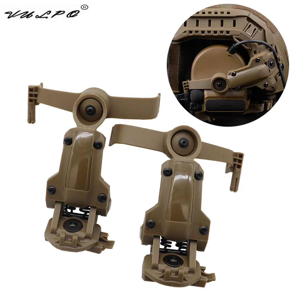 VULPO Tactical Helmet Headset Rail Mount Headset Bracket Adapter For Comtac III/C Series Headset Fit OPS Core ARC M-LOK Helmet