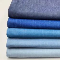 Bamboo Fabric Stretch Jeans By The Meter for Dresses Clothing Sewing Plain Fashion Denim Cloth Soft Needlework Drape Breathable