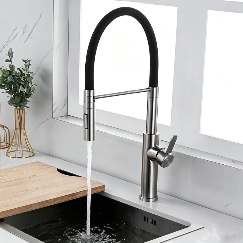 CDBM 304 Stainless Steel Kitchen Faucet, Hot & Cold Water, European‑Style Bracket Sink Tap CFG‑088