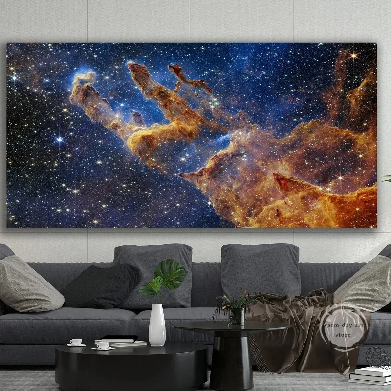 1pc frameless Canvas Painting James Webb Space Telescope Photo Poster Interstellar Space Canvas Painting Science Wall Picture Pr