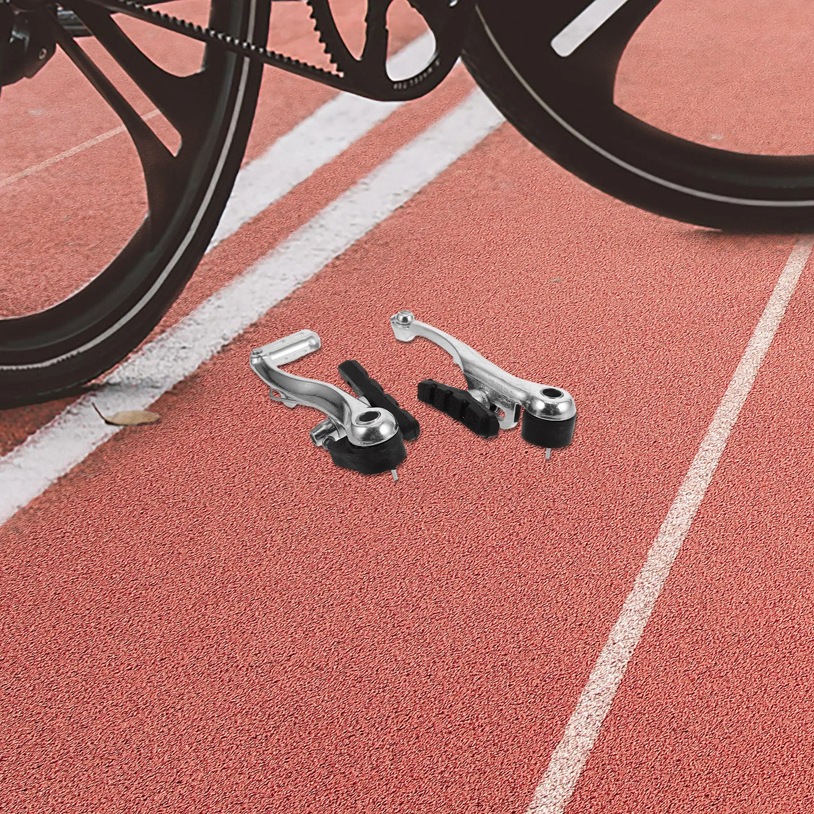 

Aluminum Alloy V Set Mountain Bike Lever Folding Bike Brake Replacement Sturdy Bicycle Brake Kit For Road Cycling Outdoor