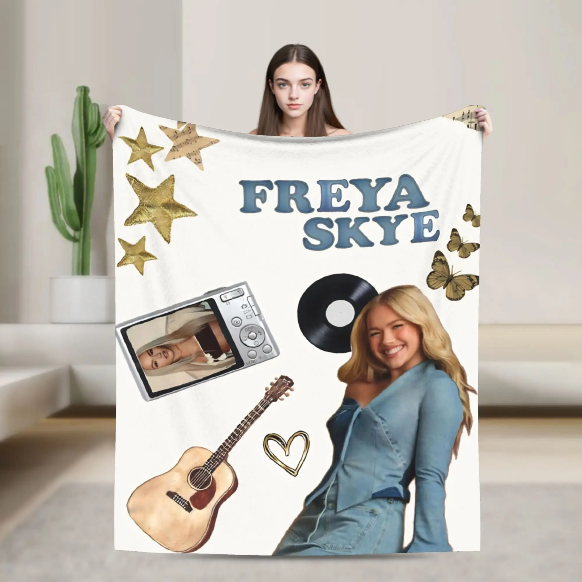 Super Soft Freya Skye Singer Tour 2026 Throw Blanket Premium Fleece Flannel Lightweight  Bed Blanket Cozy Fluffy Blankets