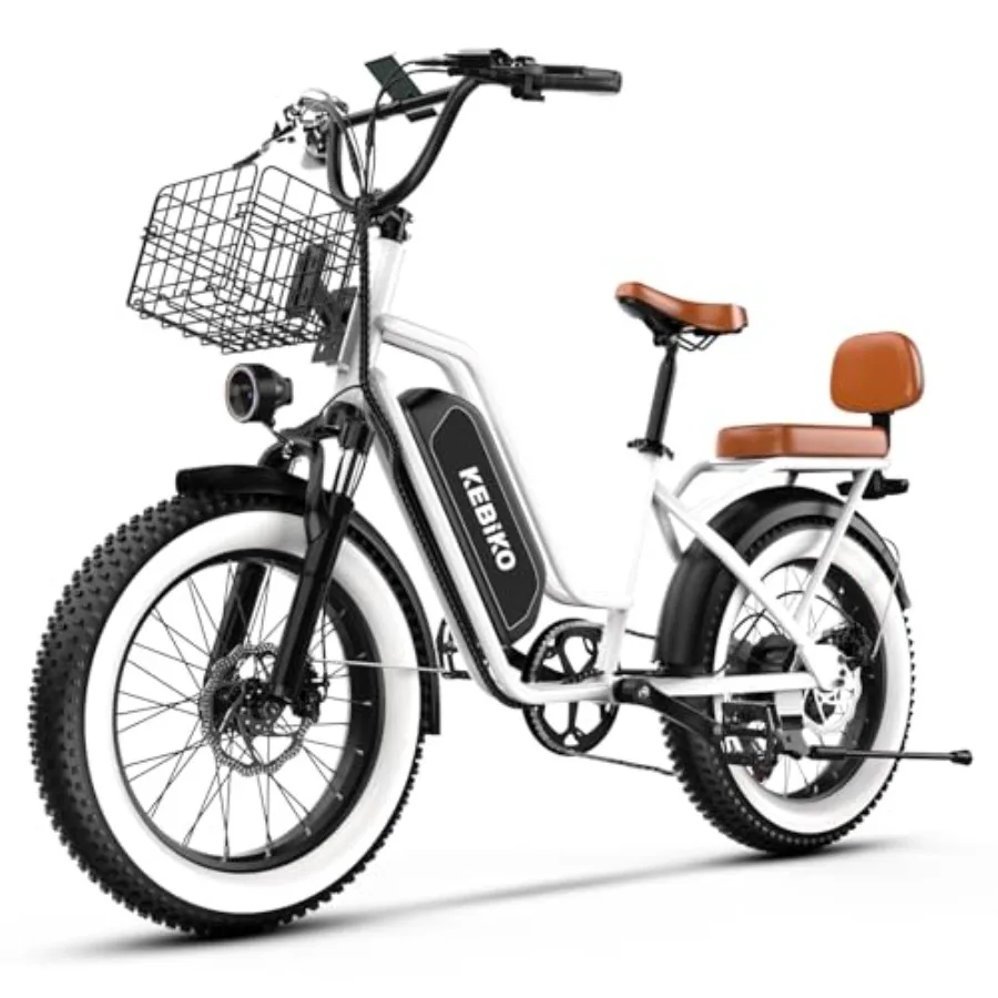 

Electric bike for adult commuting and beach/snow use, aluminum alloy frame, black, 1500W motor with 48V removable battery, 80-m