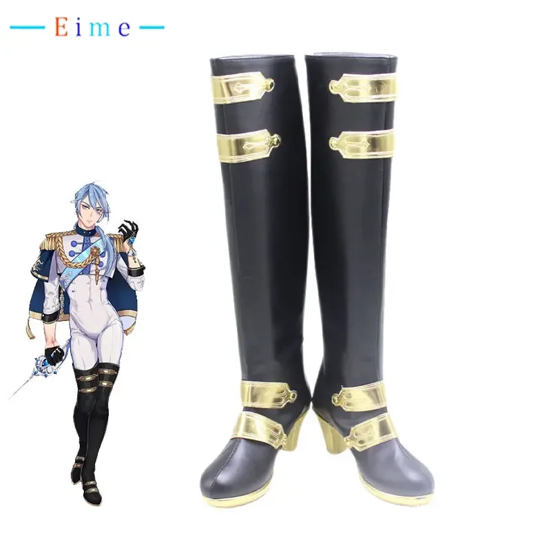 Game Nu: Carnival Edmond Scarpe Cosplay Scarpe in pelle PU Stivali di carnevale di Halloween Cosplay Prop su misura