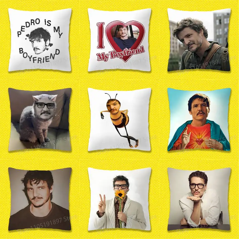

Actor P-Pedro Pascal Throw Pillow Case For 45*45cm 40cm 55cm 50cm 30cm Square Car Pillowcase Shell