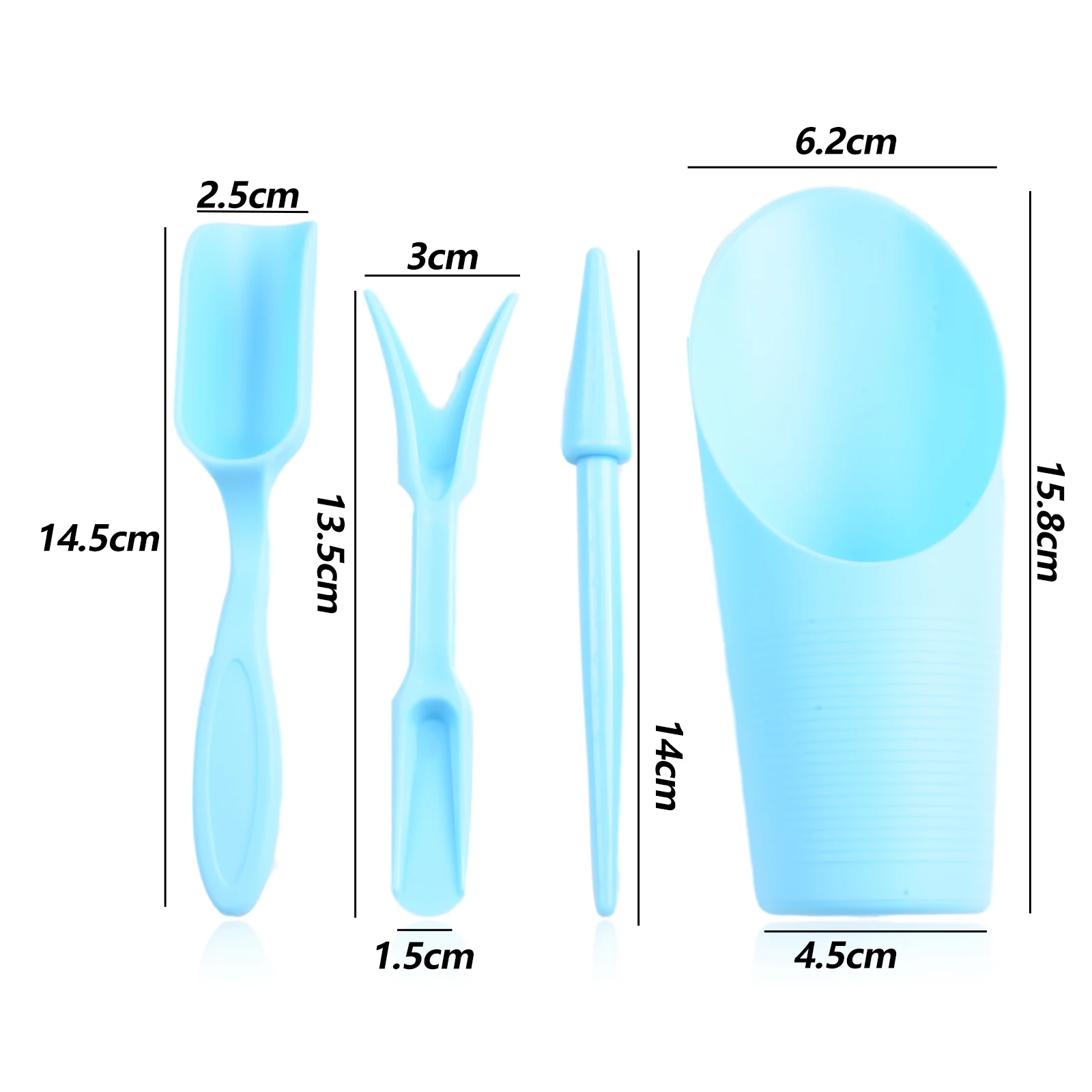 4-Piece Garden Tool Set Plastic Transplanter Kit With Spoon Shovel Bucket For Succulent Planting Nursery Greenhouse Planted Tool