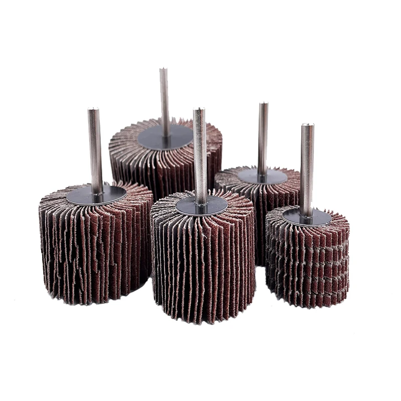 10Pcs Mounted Aluminum Oxide Flap Wheel Set, 1/4\