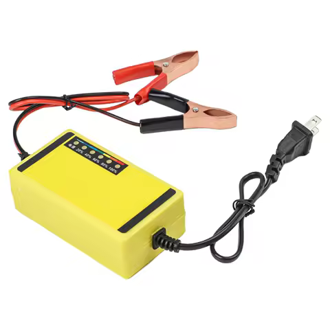 1Pcs Car Battery Charger 12V Fast Charging Automatic High-Power Charger Car Motorcycle Battery Charger Acid Battery Charger