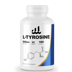 L-tyrosine 500mg, 60 capsules - gluten free and non genetically modified