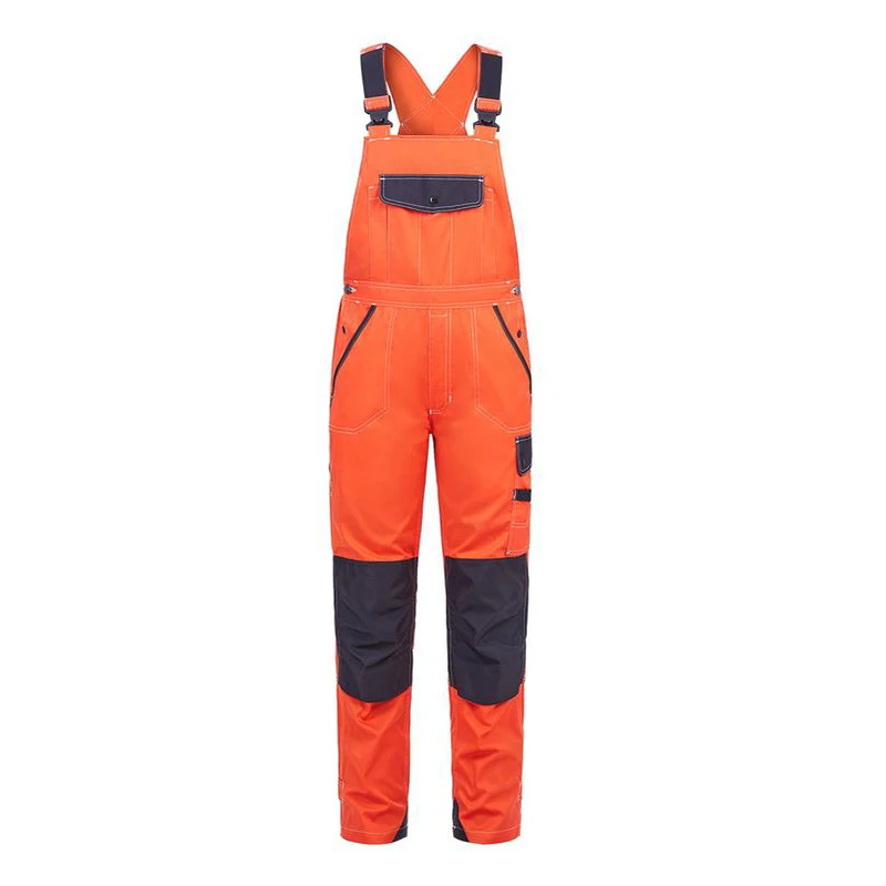 Orange Overalls Men Multi Pockets Work Overalls Working Overalls Men Workwear Repairman Uniform