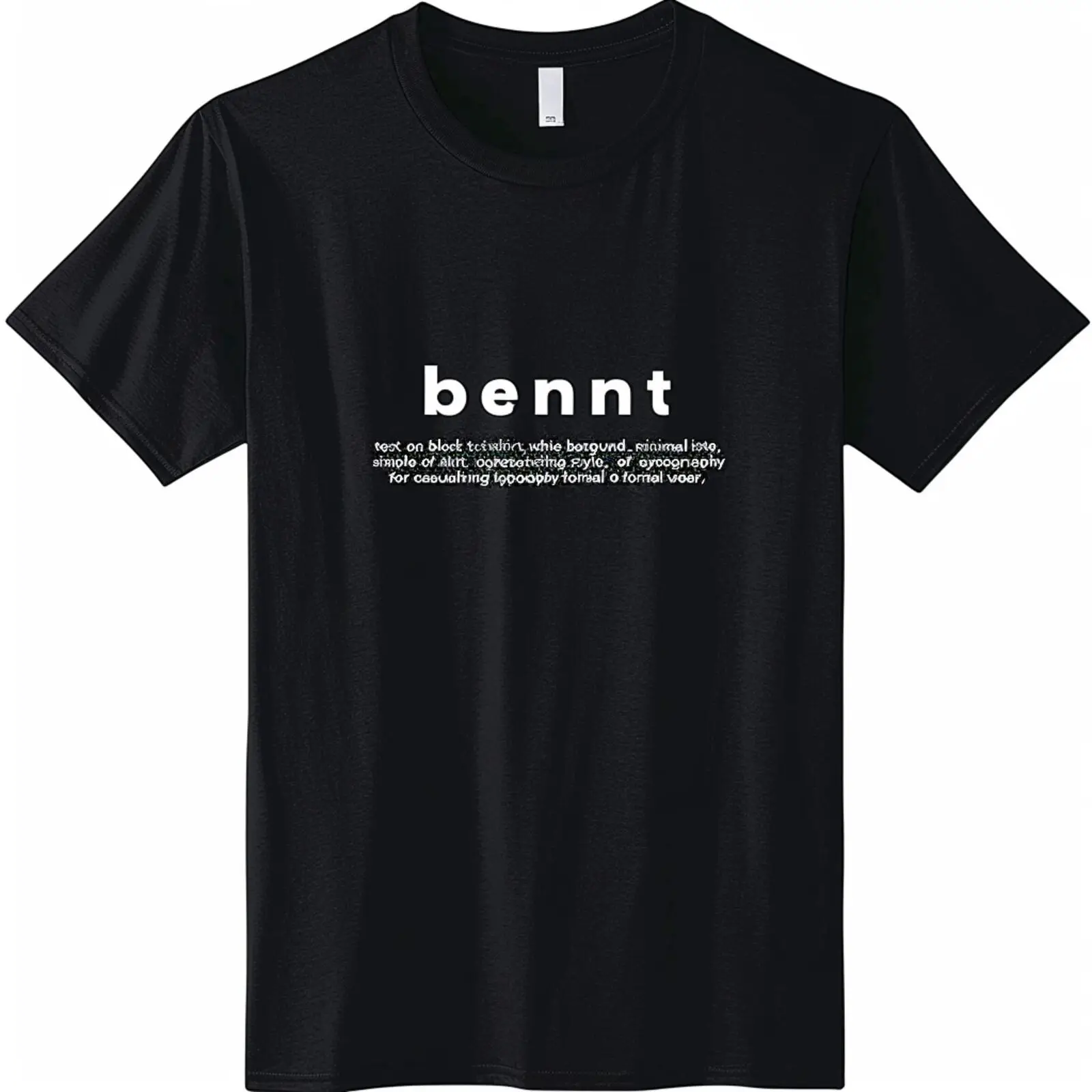 Beans Minimalist Black TShirt with Unique Typography