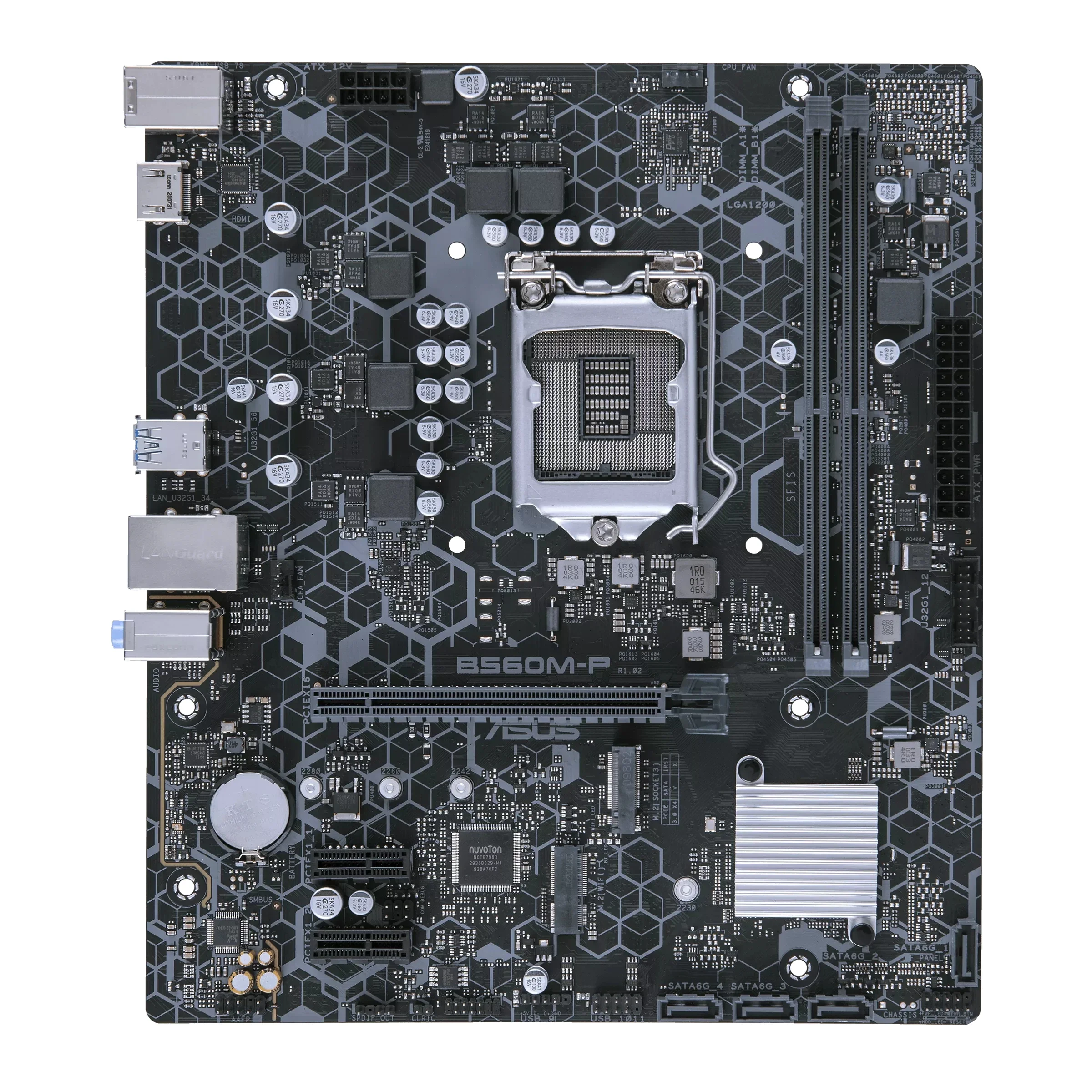 Материнская плата ASUS B560M-P Intel B560 LGA1200 DDR4 M.2 с поддержкой i3-10100F i3-10300 Core i5-11500 Процессор Core i7-10700