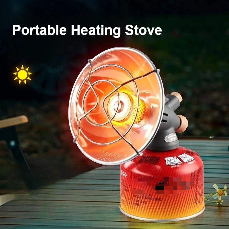 

Портативный уличный обогреватель с защитной сеткой, морозостойкая газовая маленькая солнечная плита, быстрый нагрев для кемпинга, пешего туризма, зимней подледной рыбалки