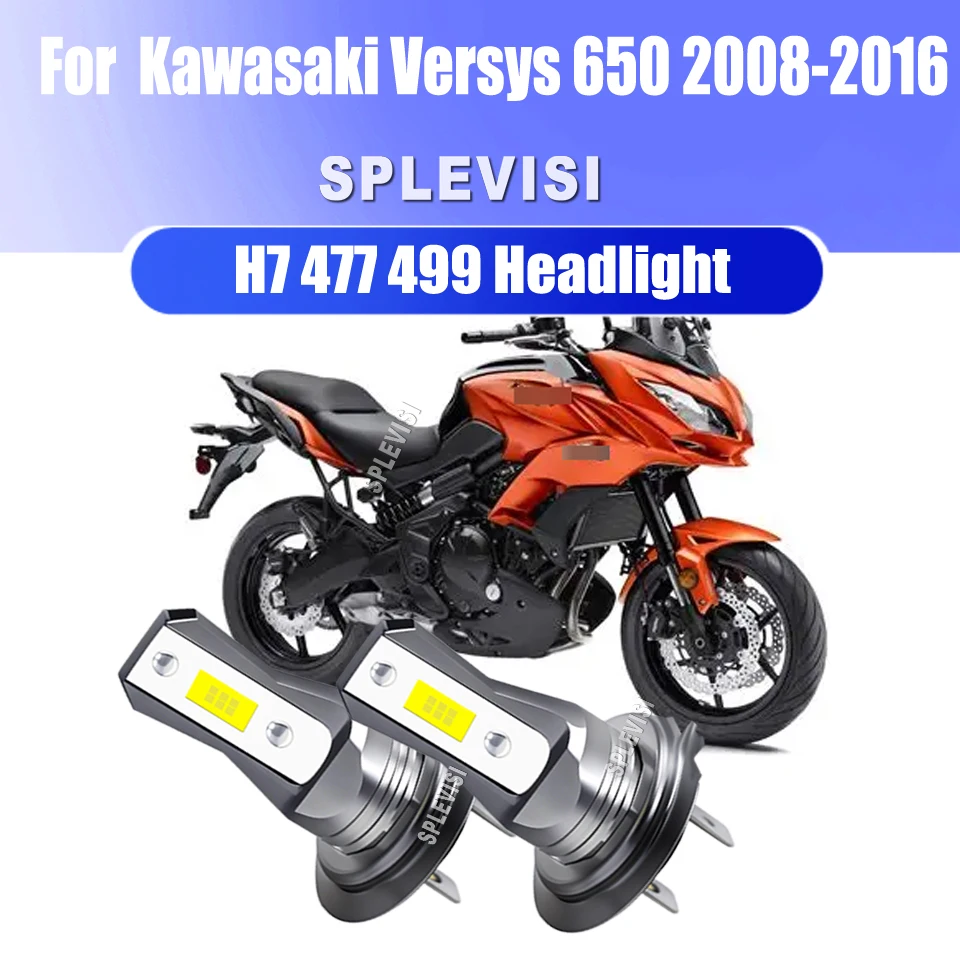 

12v H7 45W LED Headlight Lamps - 200% Brighter Than Standard Halogens For Kawasaki Versys 650 2008 2010 2011 2012 2013-2016