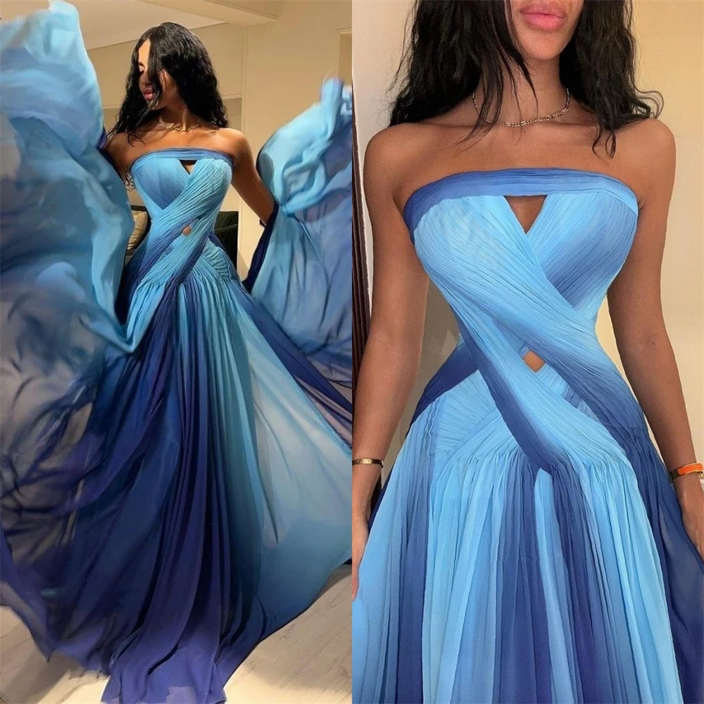 Ballkleid Saudi-Arabien Abschluss ball Satin drapiert Hochzeits feier A-Linie träger los maßge schneiderte Anlass Kleid lange Kleider