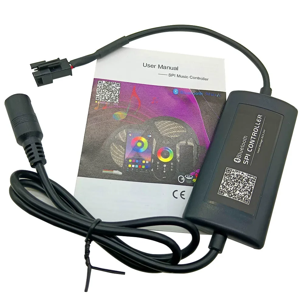 SPI Music Controller Bluetooth Graffiti Intelligent Light Strip Controller Single Output Infrared Remote Control Music LED Light