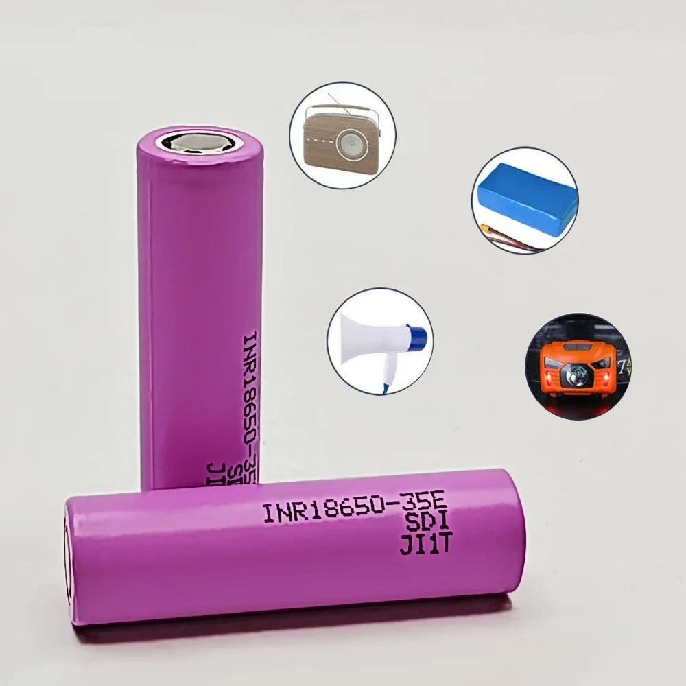INR18650-35E 3.7 فولت 3500 مللي أمبير 18650 بطارية لأجهزة سامسونج 20A ليثيوم لون تبديل البطارية بطارية خارجية + شاحن #3
