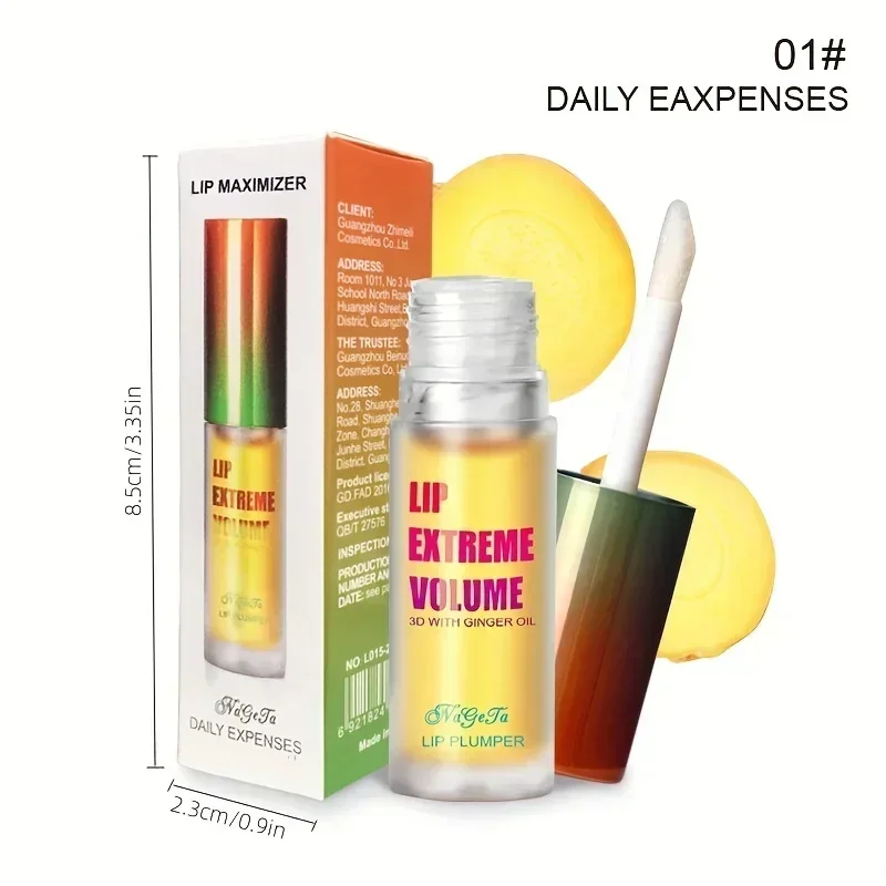 Lip Plumper Fuller Healthy Enhancer Ginger And Mint Plant Lip Gloss Oil idratante Beauty Lips labbra Sexy