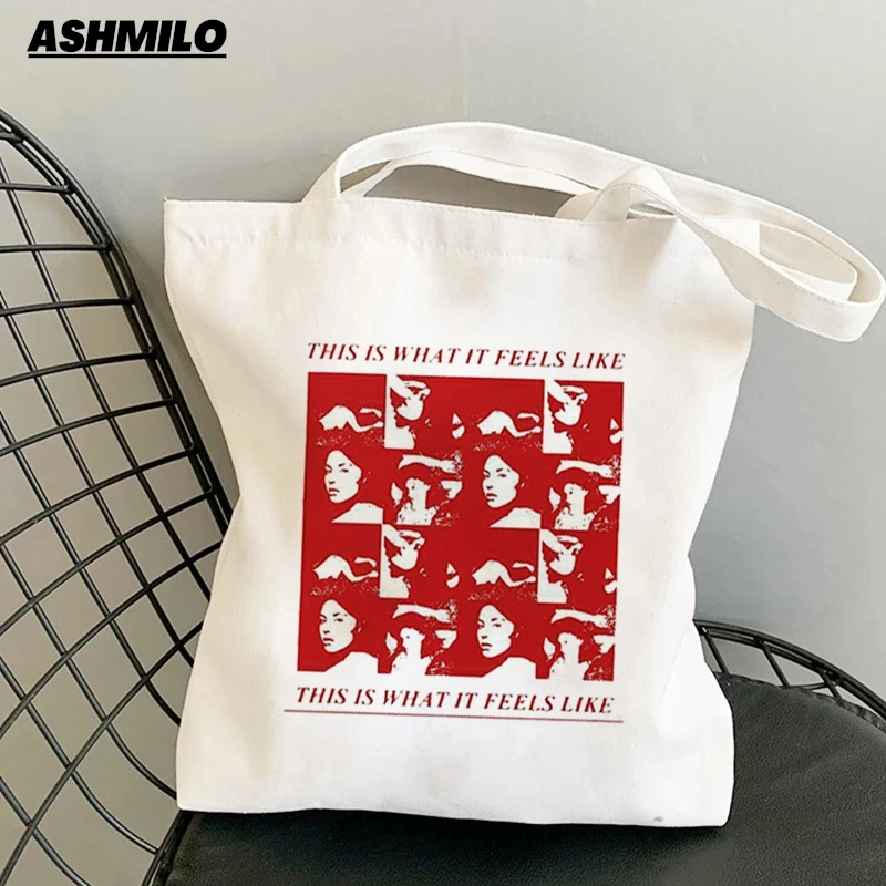 Women Canvas Tote Bags Gracie Abrams Vintage Graphic Shoulder Shopper Bag Storage Travel Bag Handbag Shopping Fans Bag