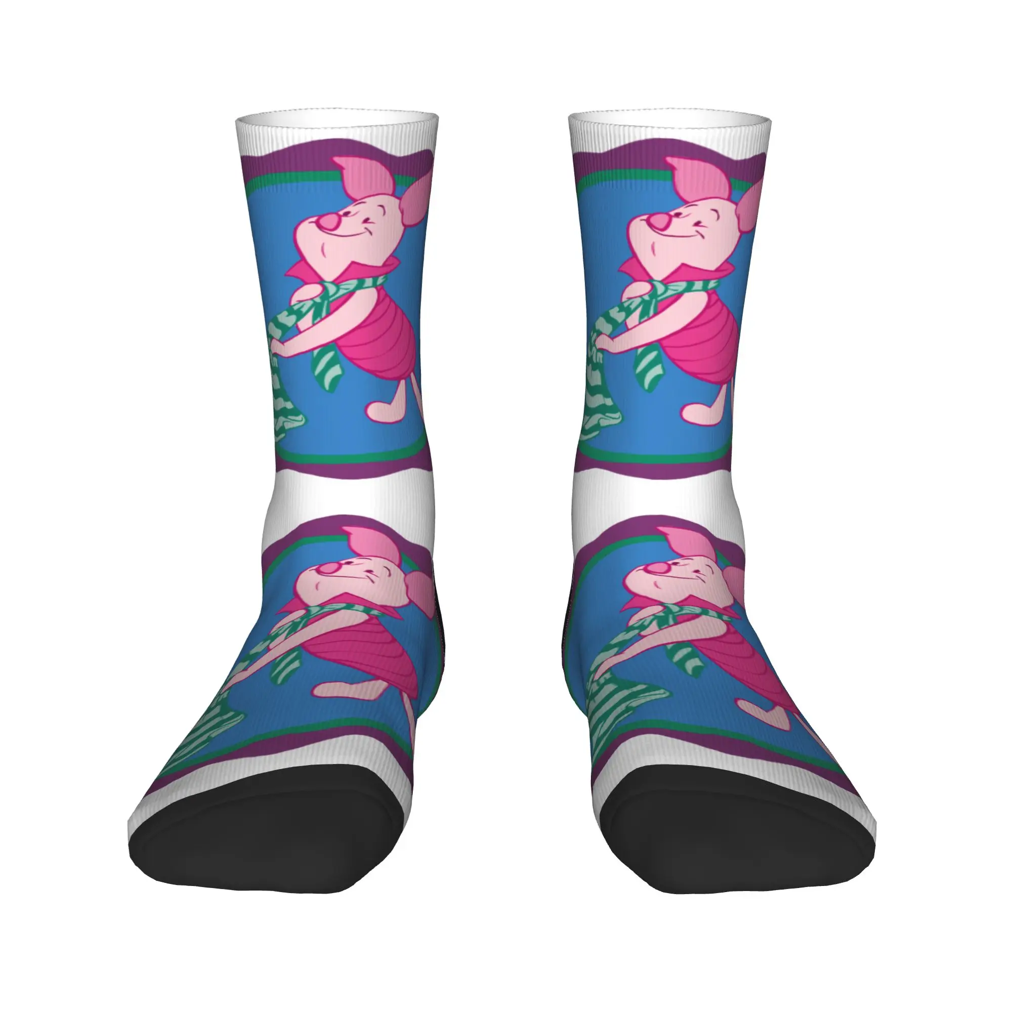 

Funny Animation Cartoon Winnie The Pooh Socks Men Women Warm 3D Printing Piglet Basketball Sports Socks