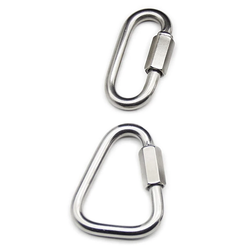 2PCS Chain Links 304 Stainless Steel Screw Chain Quick Links For Hammock Hanging, Hiking, Hiking 2200 LBS Capacity