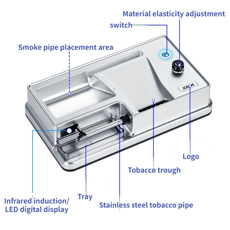 6.5/8mm Tube Electric Cigarettes Roller Machine Injector Tobacco Filling Tool Automatic Cigarette Maker DIY Smoking Accessories