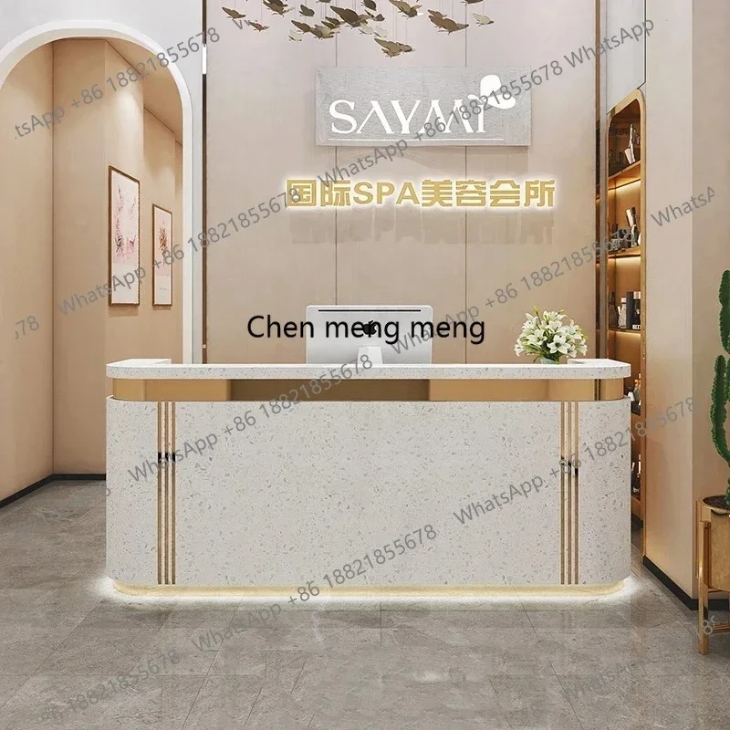 

Роскошная стойка ресепшн, элегантный стол для ателье, кафе, офиса, салона, бизнеса, банка, представительского зала, модная мебель