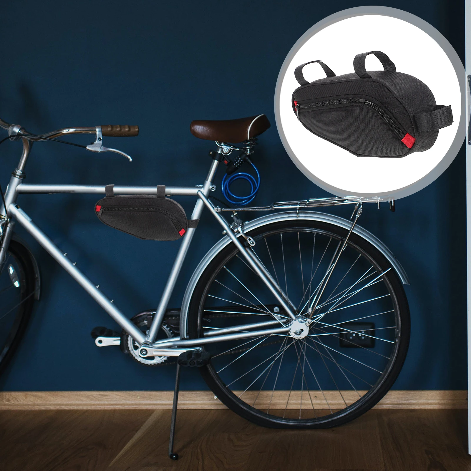 

Waterproof Bike Frame Bag For Bicycle Tools Storage Large Capacity Wear-Resistant Lightweight Cycling Accessory Compatible With