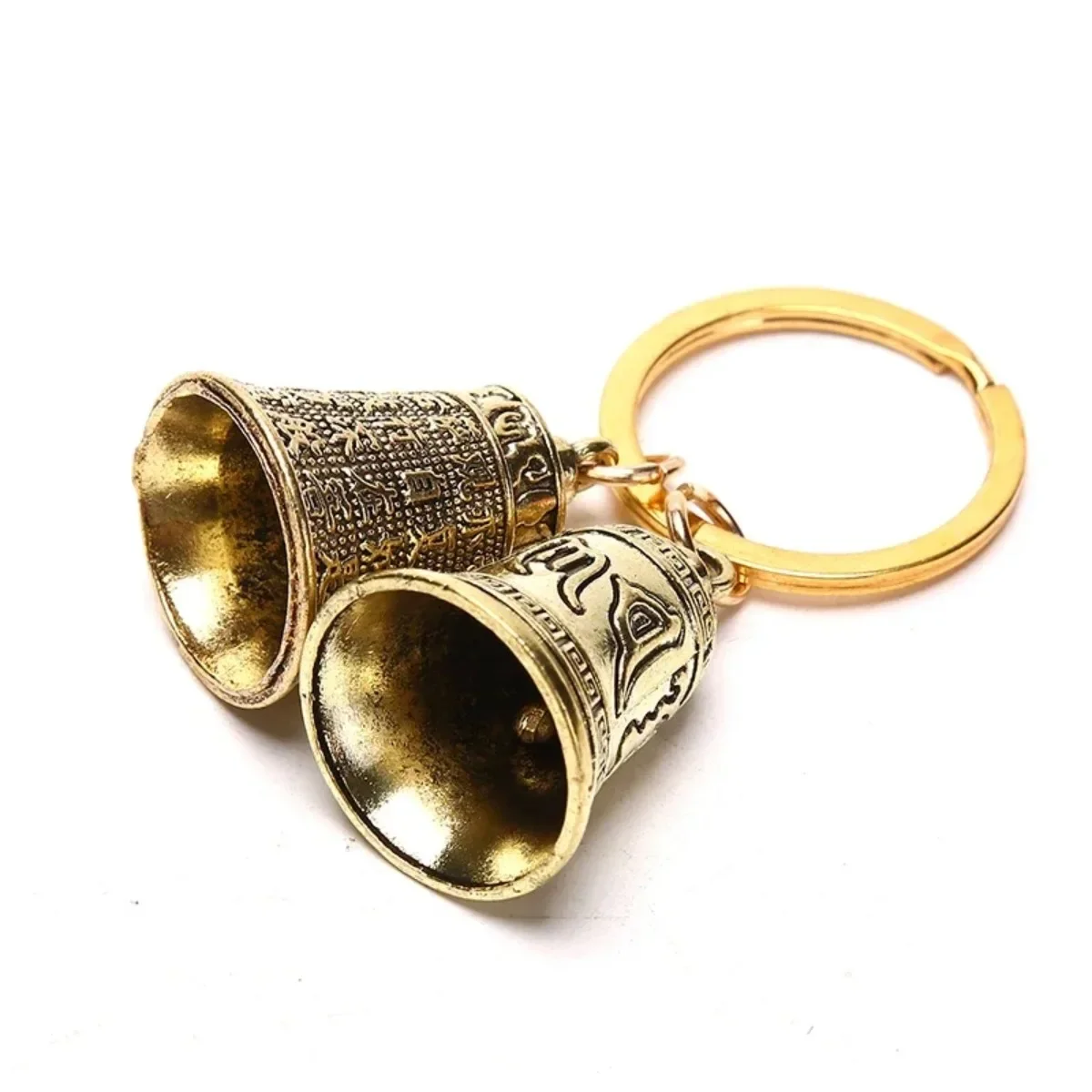 Fashion Six-Character Carved Bell Keyfob - Car Bag Keychain - Party Gift - Keyring Keychains Jewelry