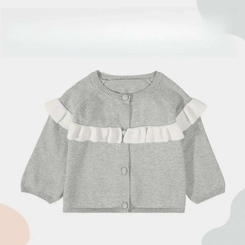 2025 جديد أطفال الخريف طفل الفتيات الدانتيل سترة مشغولة من الصوف طفل مريح طفل النمط الأجنبي الدانتيل سترة