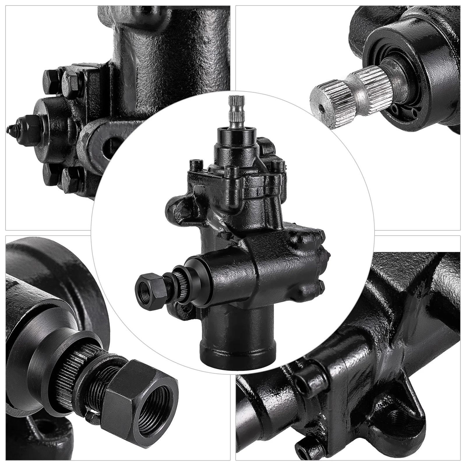 Power Steering Gear Box Four-wheel-drive Transmission for 1997-2002 Dodge Ram 2500 3500 Installation in Car Chassis Black