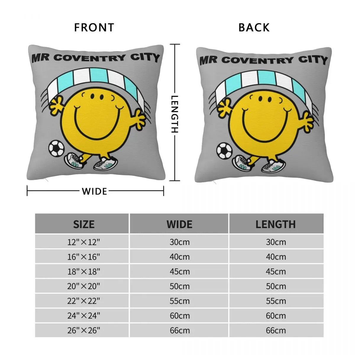 Mr Coventry City Throw Pillow Cushion Cover Luxury Christmas Cushion For Home Sofa Covers For Living Room