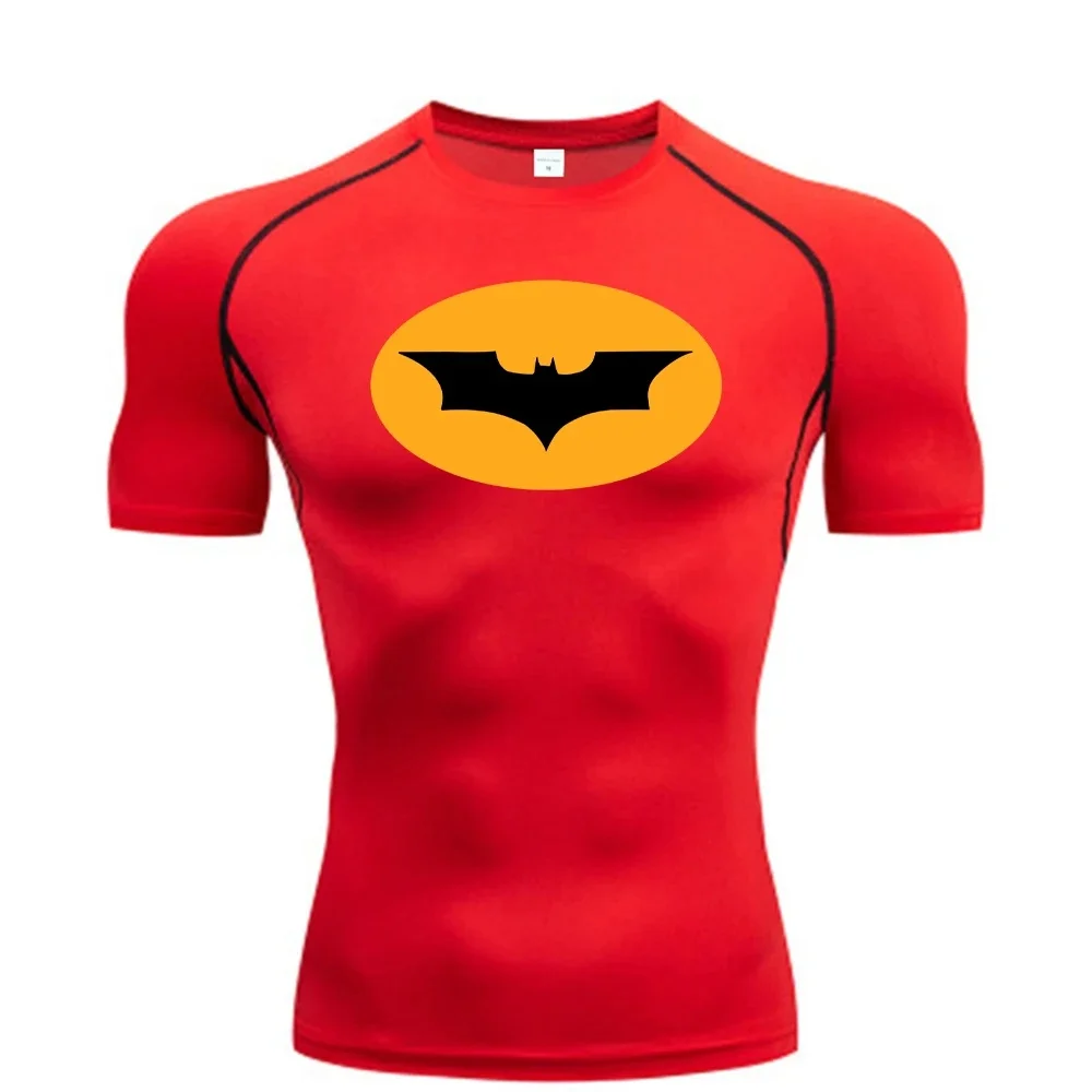 

Bat Graphic Compression Shirts for Men Short Sleeve Rash Guard Gym Workout Running Tshirt Summer Athletic Quick Dry Tees Tops