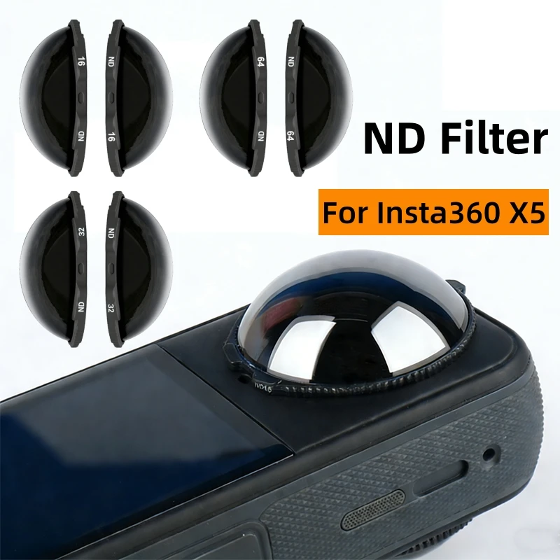 

Комплект ND-фильтров для камеры Insta360 X5: ND16/32/64, затемняющий фильтр, специализированный стеклянный ND-фильтр для объектива, аксессуары для Insta360 X5