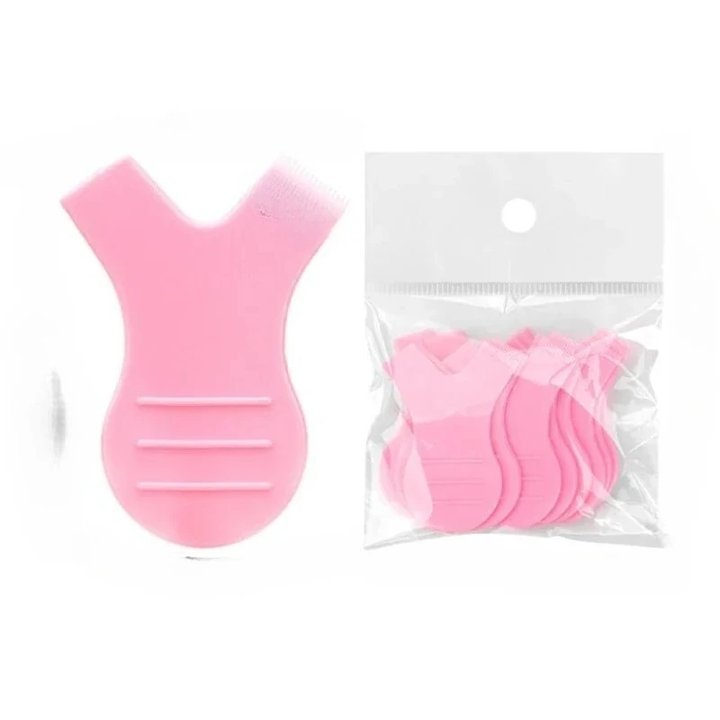 10 Uds extensión permanente de pestañas limpio combinado cepillos de pestañas reutilizables herramientas maquillaje forma de plástico rizador de elevación de pestañas