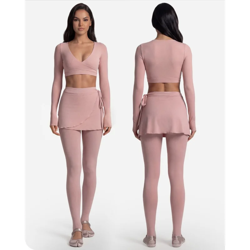 

Новый быстросохнущий спортивный комплект SharpStar: юбка и топ для балета, дышащий комплект для йоги и тренировок для женщин