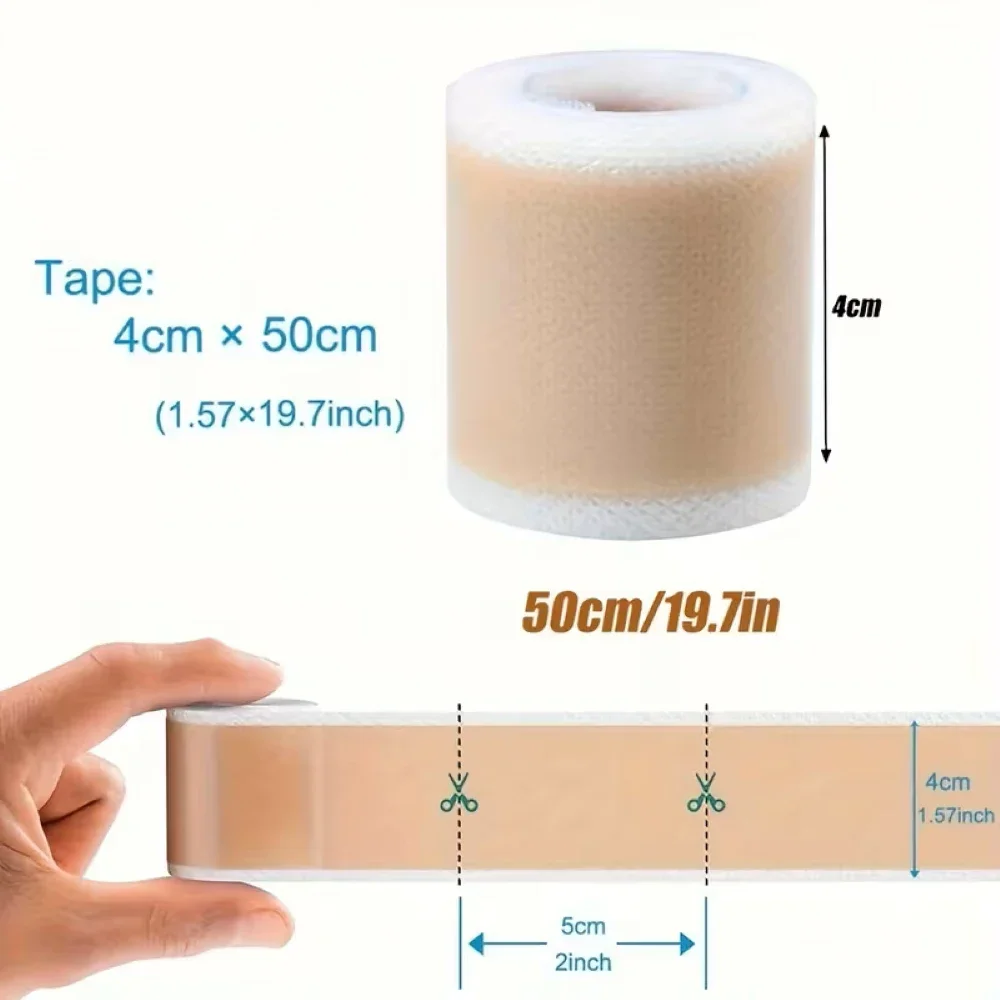 1 Roll 4cmx50cm Ultra-Thin Silicone Lace Tape Non-Slip Adhesive Wig Knots Healer Lace Wig Grids & Knots Eraser Concealer