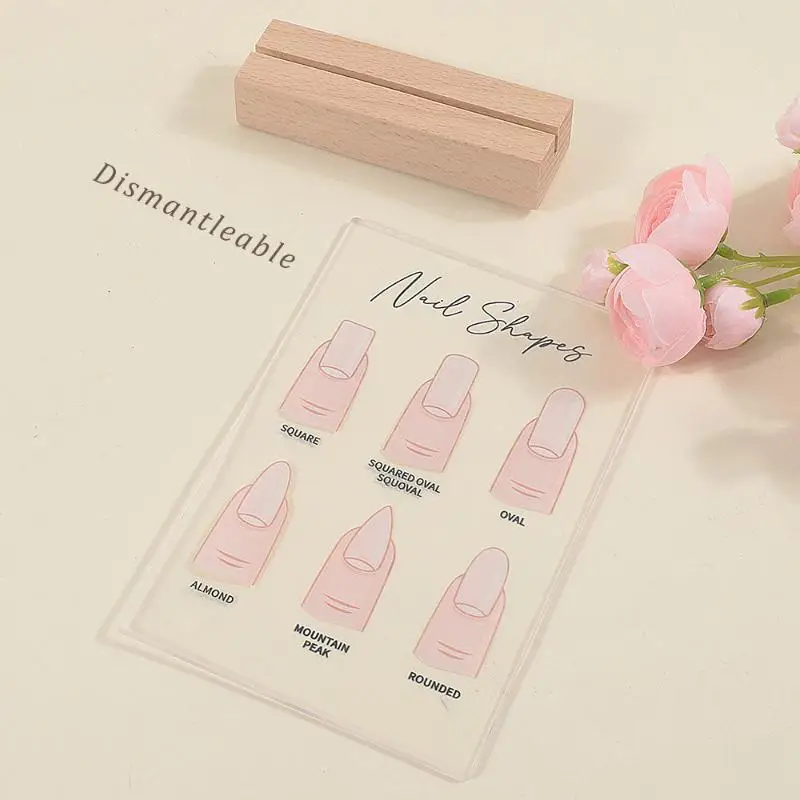 

Wearing Armor Display Board Artwork Rack Nail Display Stand Acrylic Nail Art Signboard Nail Shapes Display Rack
