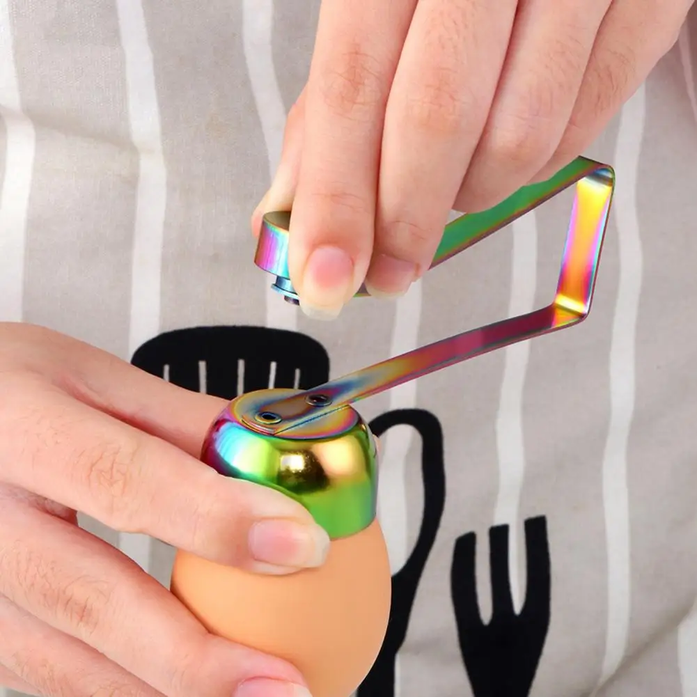 Stainless Steel Eggshell Breaker Kitchen Egg Topper Heavy Duty Stainless Steel Egg Opener Tool Eggshell Cracker for Kitchen