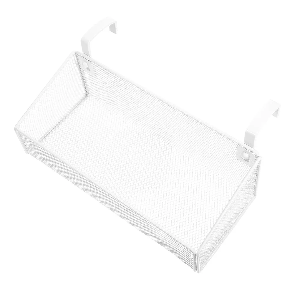 

Hanging Bedside Storage Basket Metal Mesh Organizer with Built-in Phone Holder for Bedroom Dorm Office Space Saving Bed