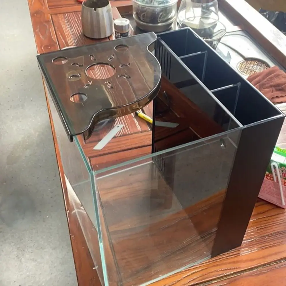 

Triangle Fish Tank Corner Storage Rack Clear Easy Installation Aquarium Plant Holder Decorative Space Saving