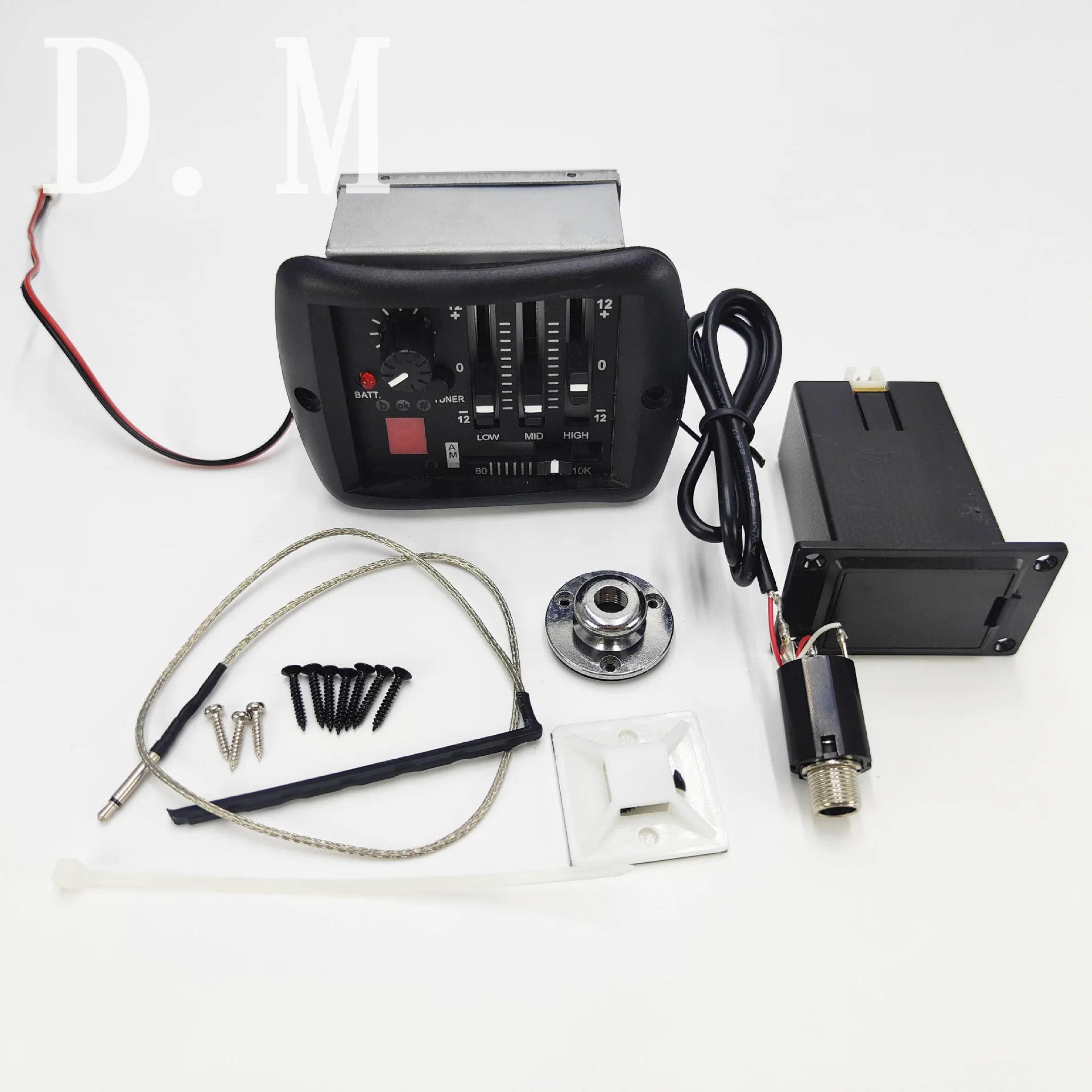 

YMH4 segment folk guitar pickup, acoustic guitar pickup, EQ equalizer with tuning function, and tail nail cover