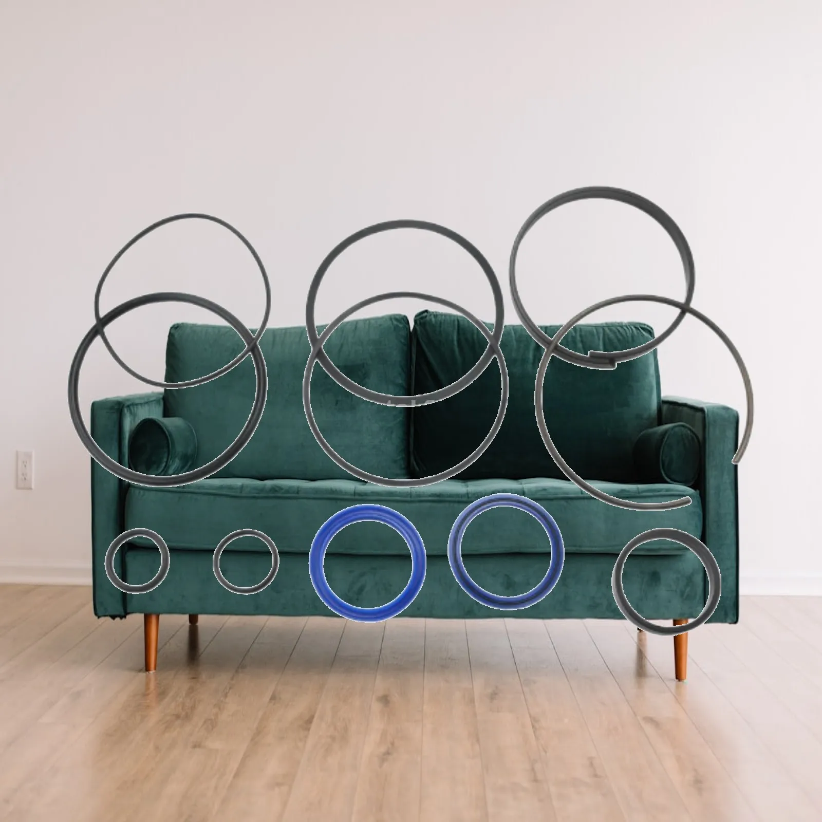 Portable Cylinder Rebuild Seal Kit Rubber O Rings for Hydraulic Cylinder Repair Log Splitter Accessories Parts